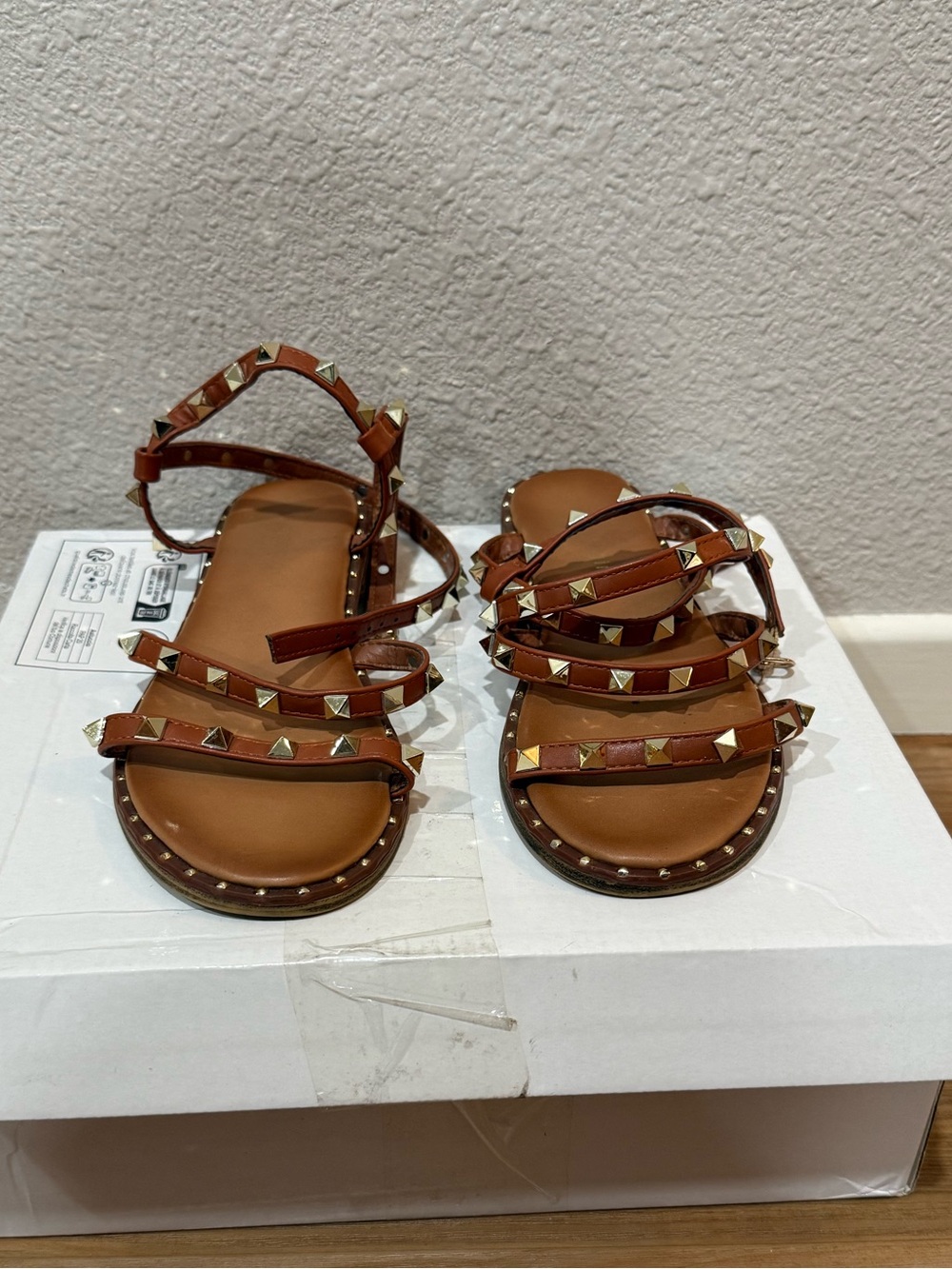 Target Brown Studded Strappy Sandals